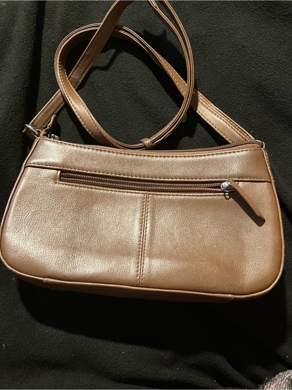 ili New York Tan Leather Crossbody Organizer Bag - RFID Wallet Pockets